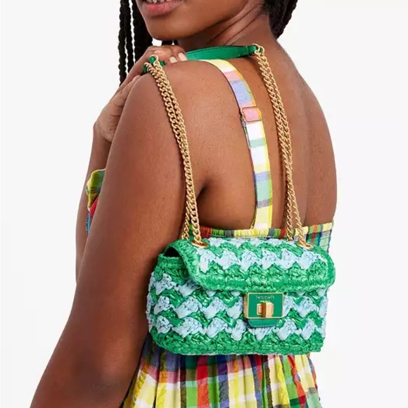 ✔️💯 Authentic Kate Spade Evelyn Straw Crossbody bag - Picture 7 of 8